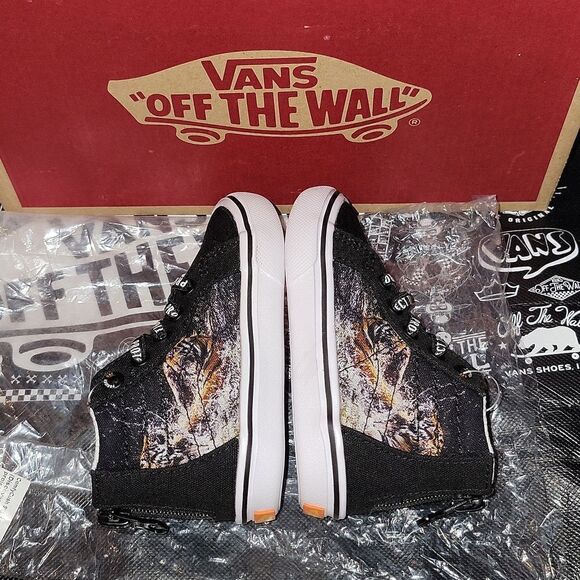 VANS Sk8-Hi Zip ProjectCAT Protect Tigers Discovery Rare ComfyCush Shoes Size 5 - Picture 5 of 11